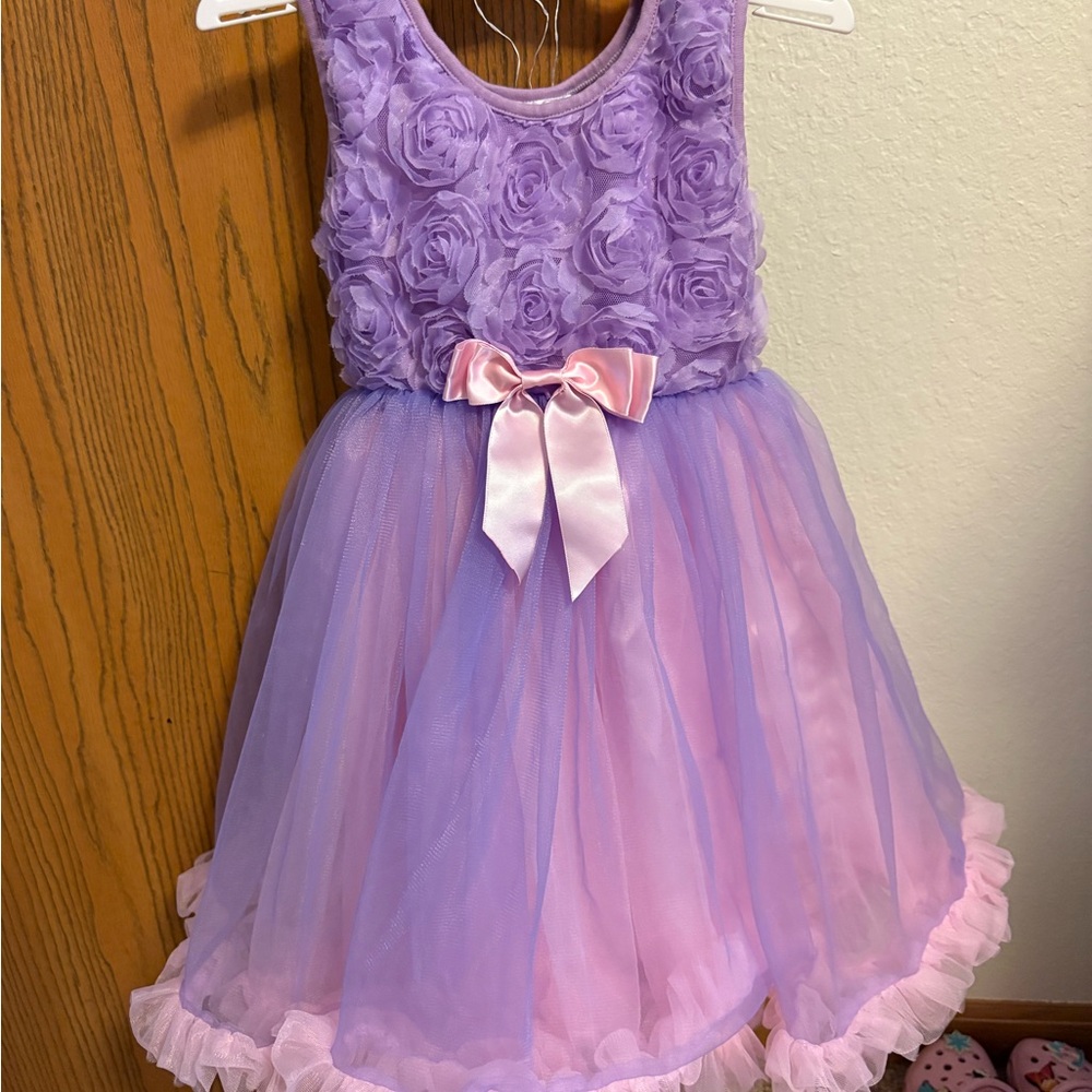 Popatu Purple and Pink Sleeveless Sundress